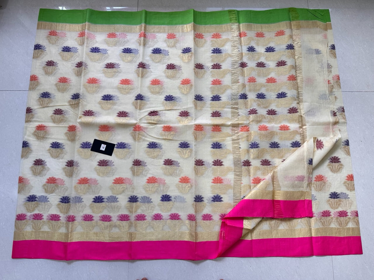 Pure Weaved Kota Cotton Doria Saree