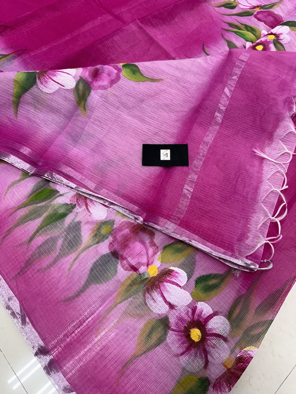 Handpainted Kota Cotton Doria Saree