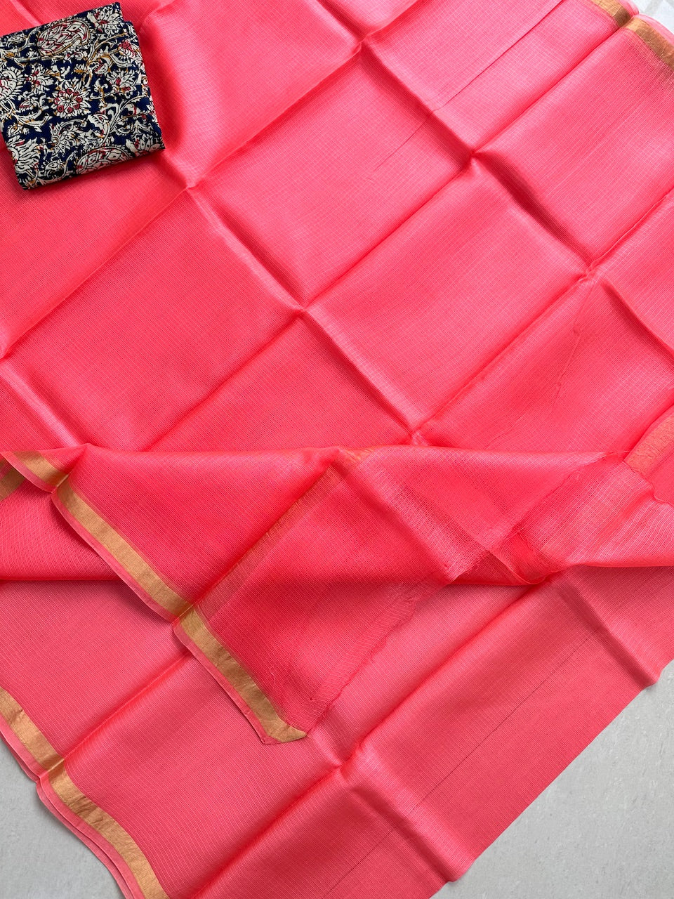 Pure Single Dyed Kota Silk Saree