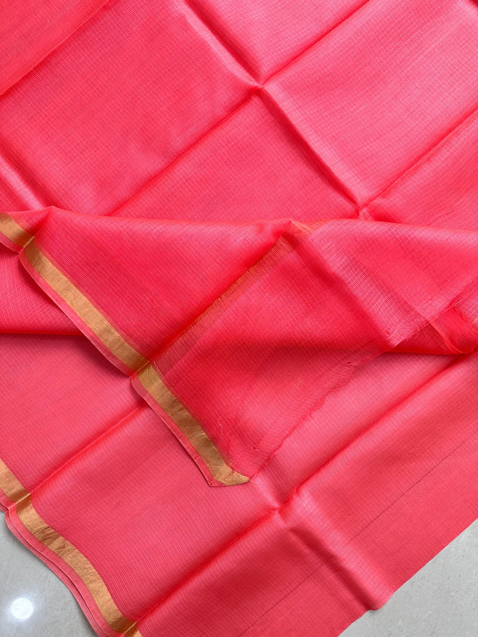 Pure Single Dyed Kota Silk Saree