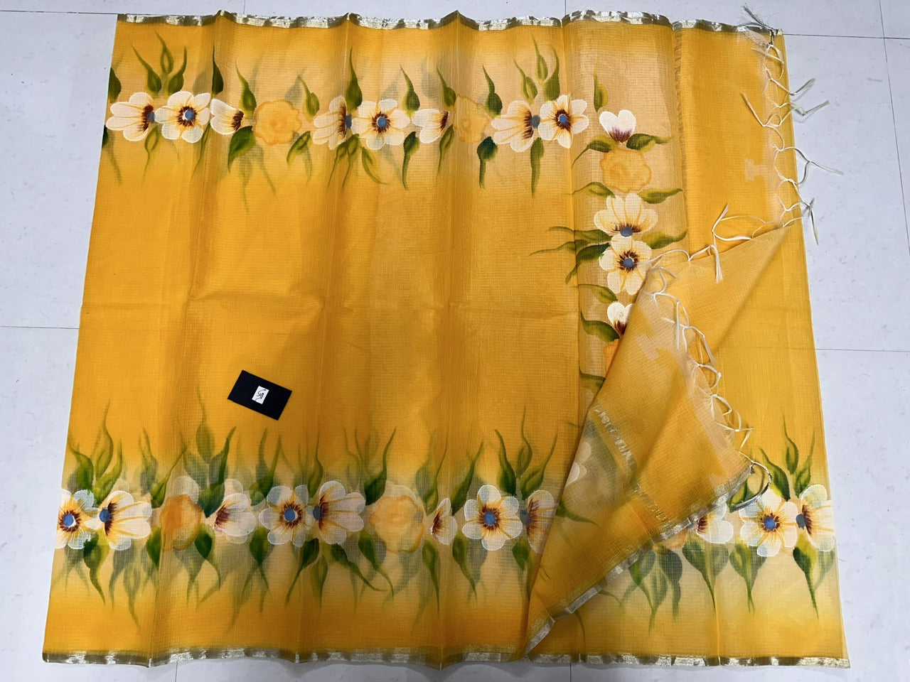 Handpainted Kota Cotton Doria Saree