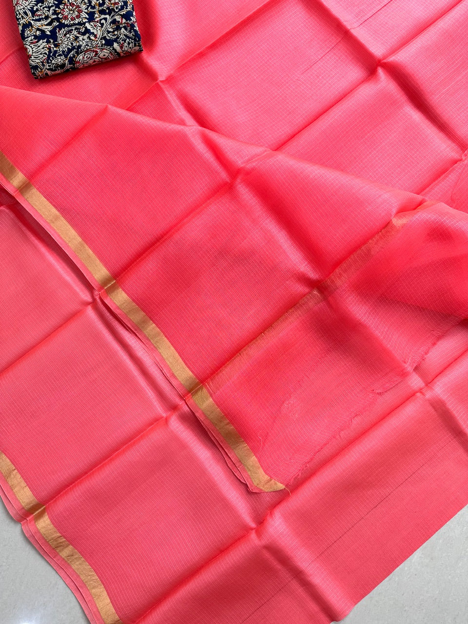 Pure Single Dyed Kota Silk Saree