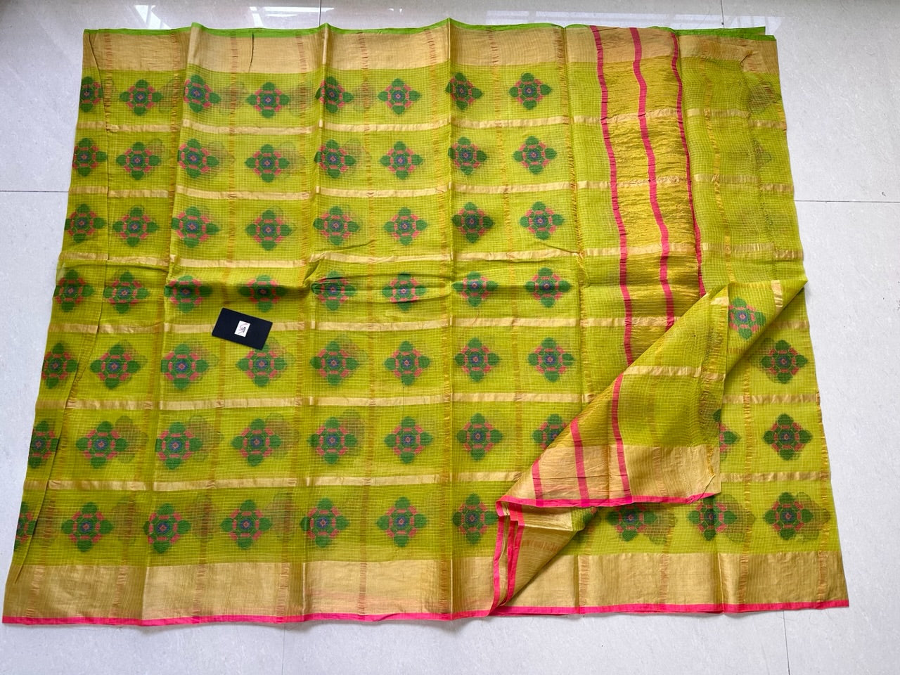 Pure Weaved Kota Cotton Doria Saree