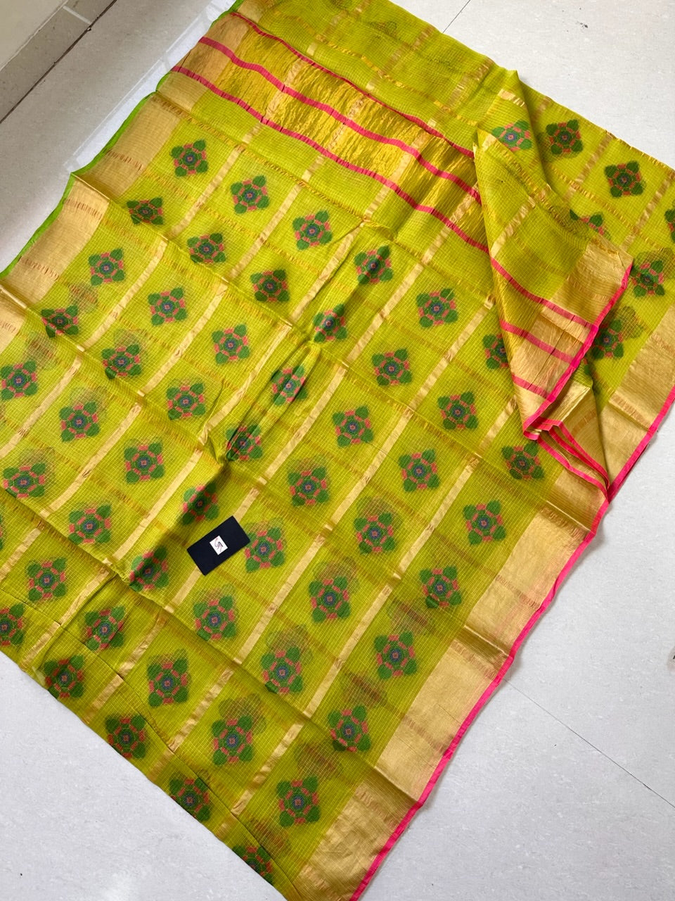 Pure Weaved Kota Cotton Doria Saree