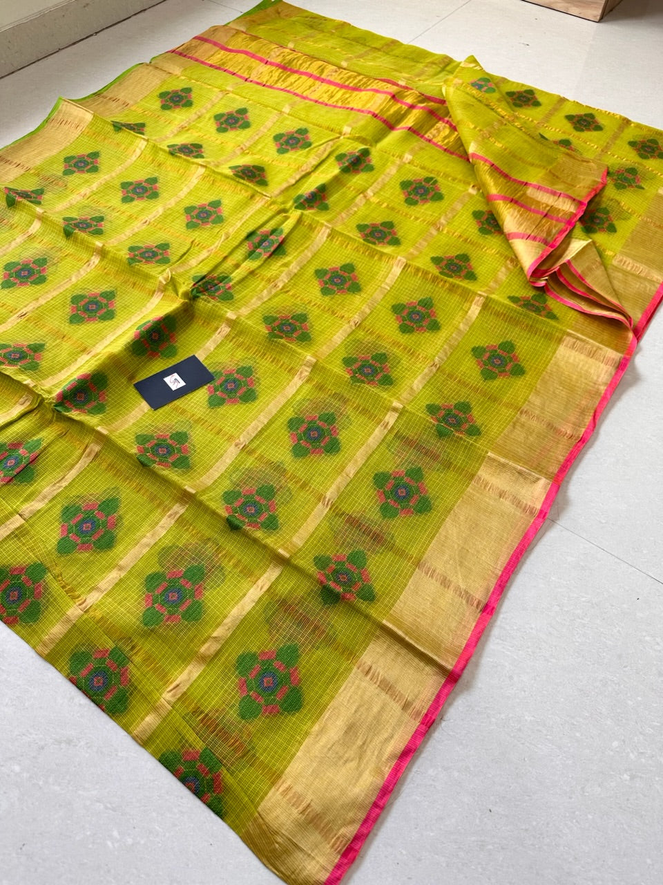 Pure Weaved Kota Cotton Doria Saree