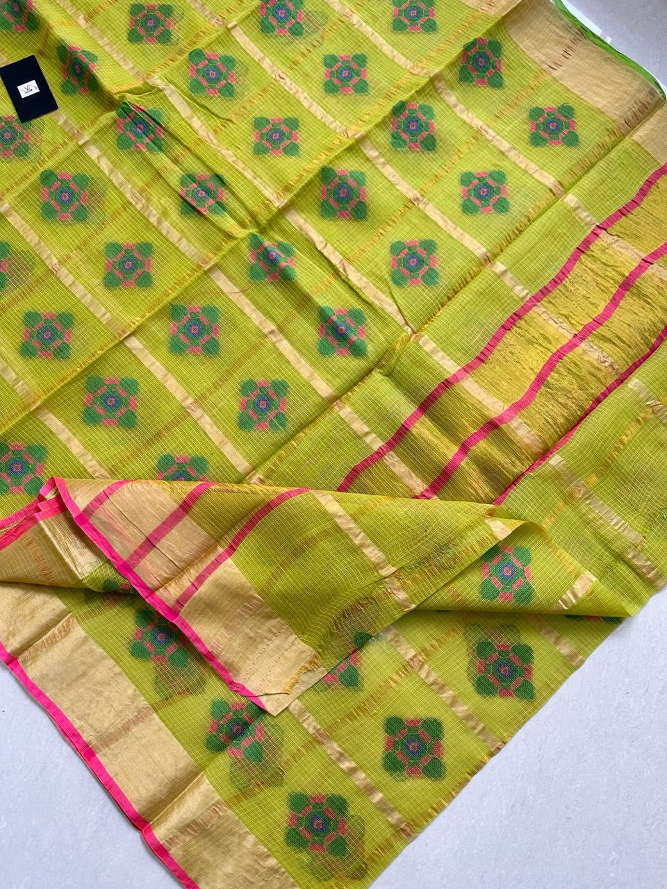 Pure Weaved Kota Cotton Doria Saree