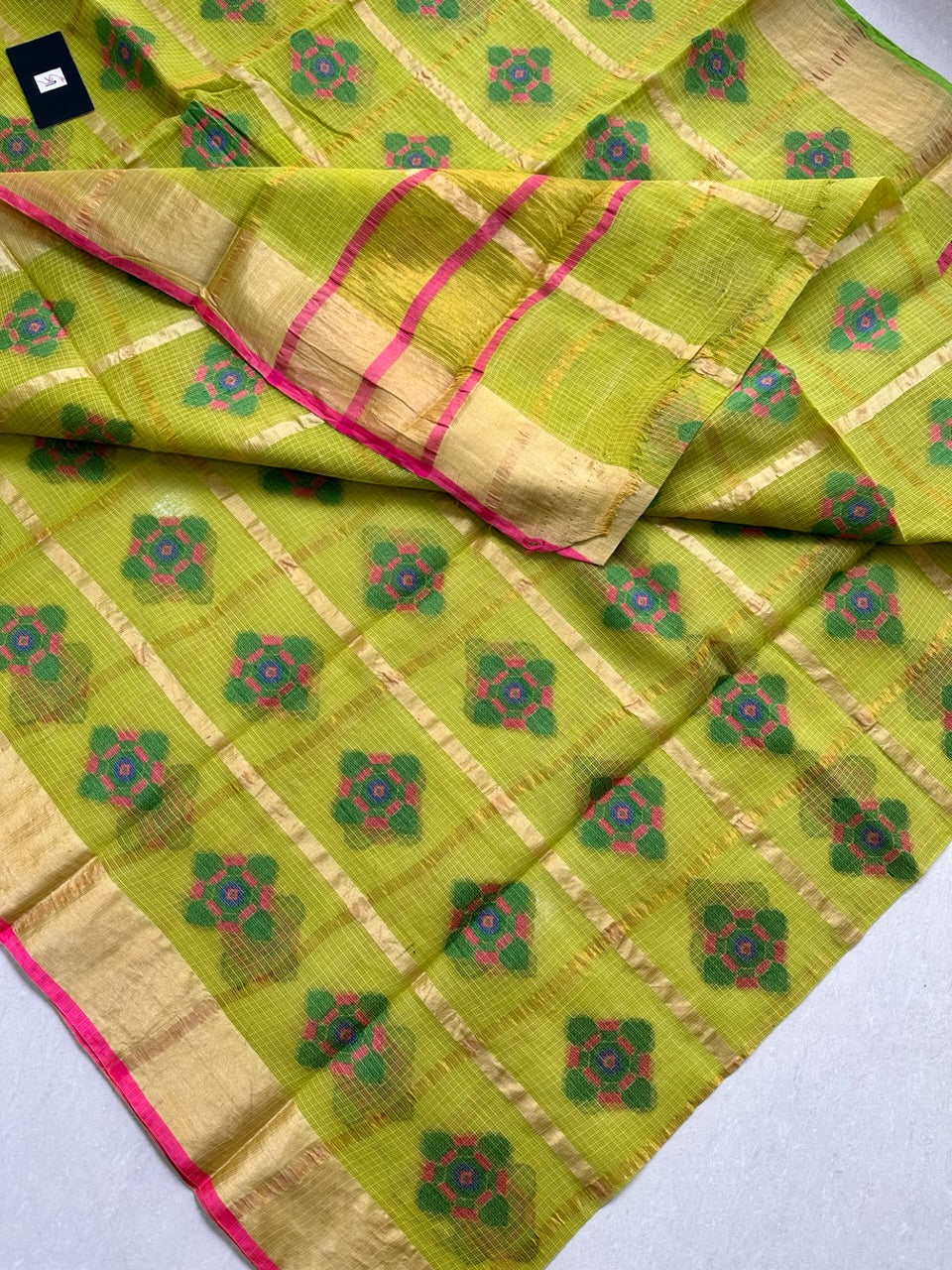 Pure Weaved Kota Cotton Doria Saree