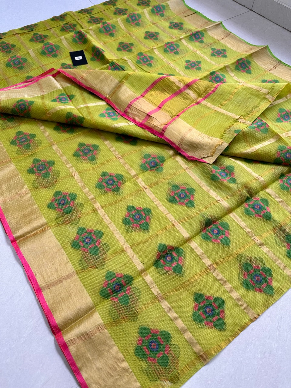 Pure Weaved Kota Cotton Doria Saree