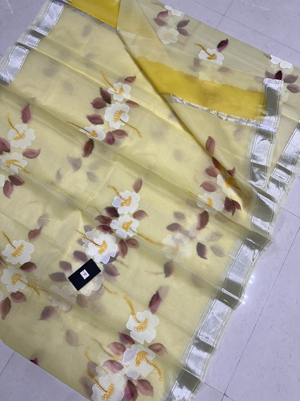 Handpainted Kota Cotton Doria Saree