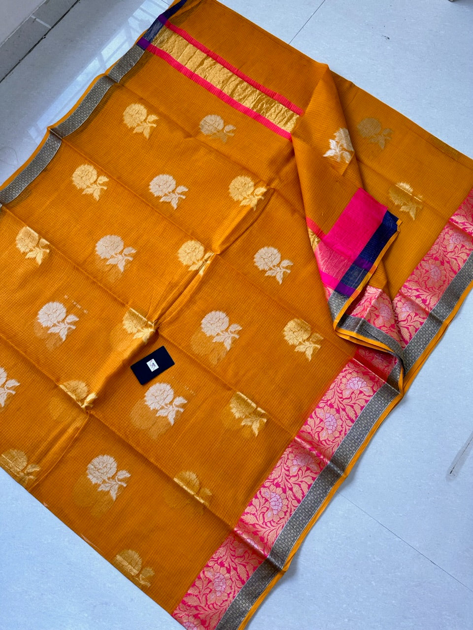 Pure Weaved Kota Cotton Doria Saree