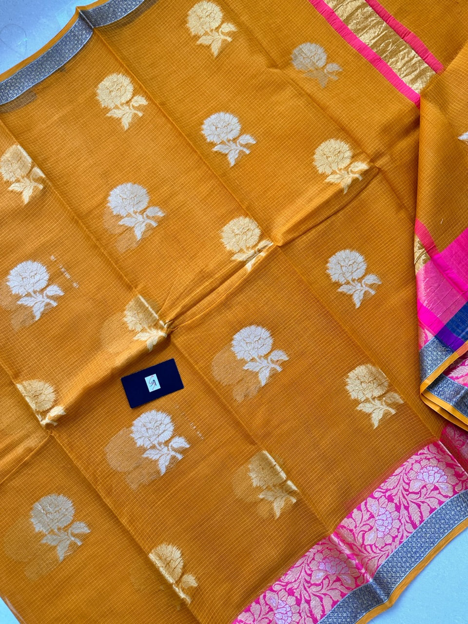 Pure Weaved Kota Cotton Doria Saree