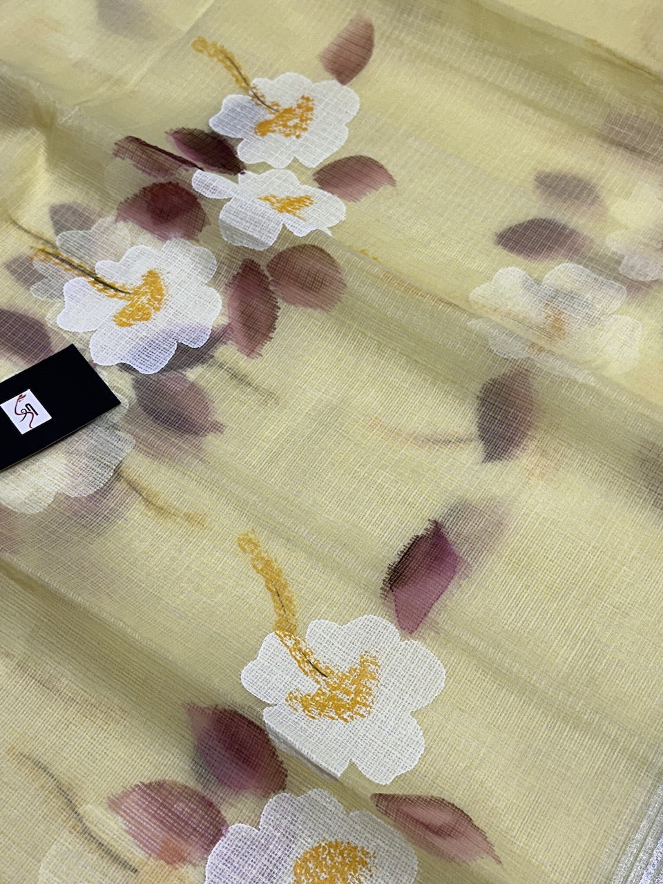 Handpainted Kota Cotton Doria Saree