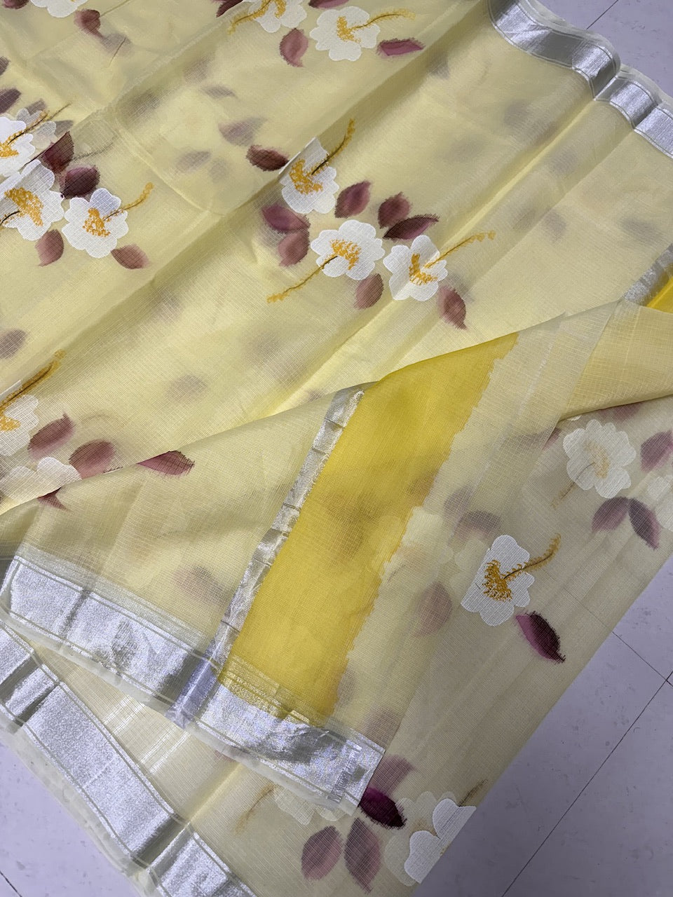 Handpainted Kota Cotton Doria Saree