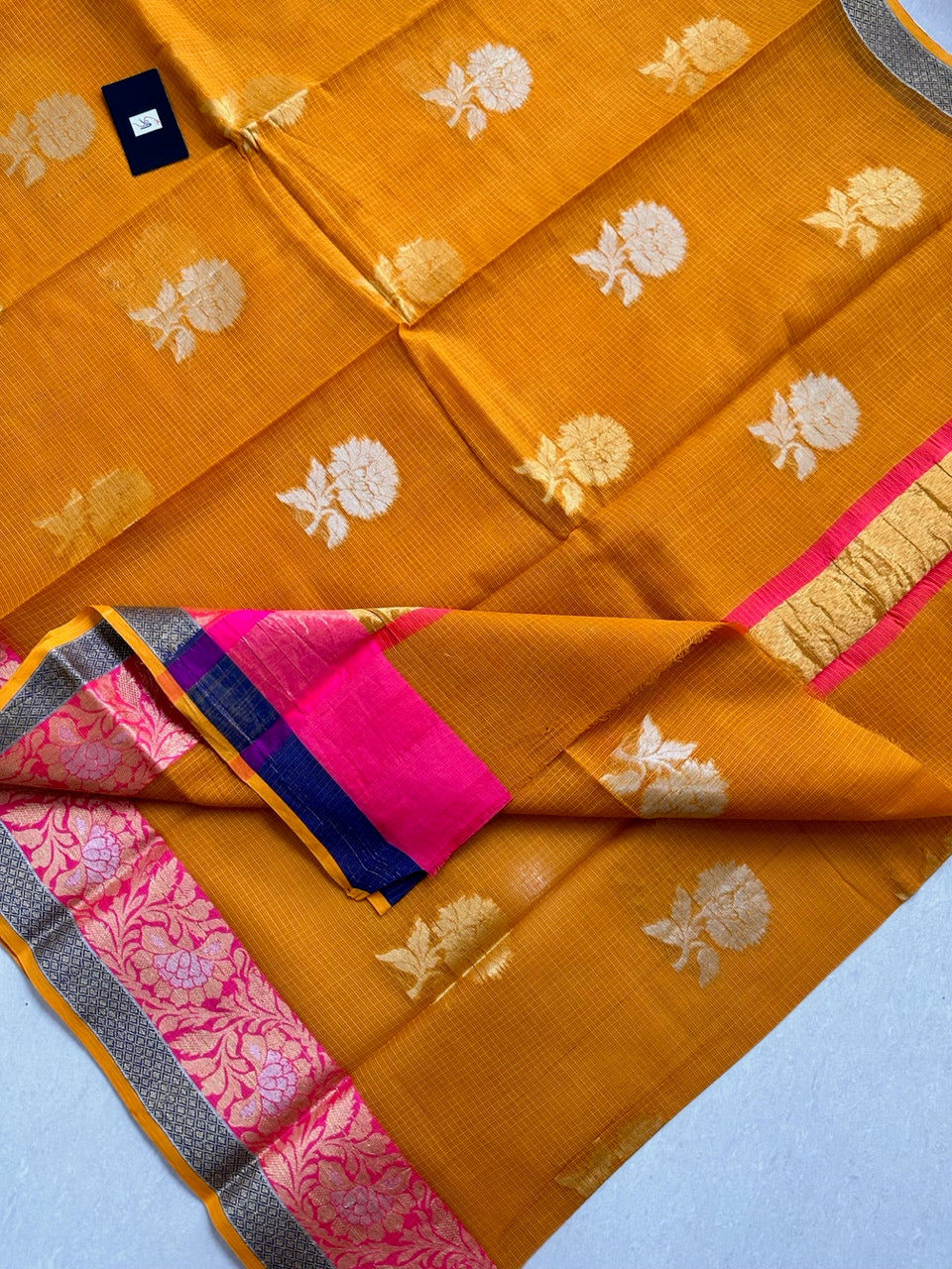 Pure Weaved Kota Cotton Doria Saree