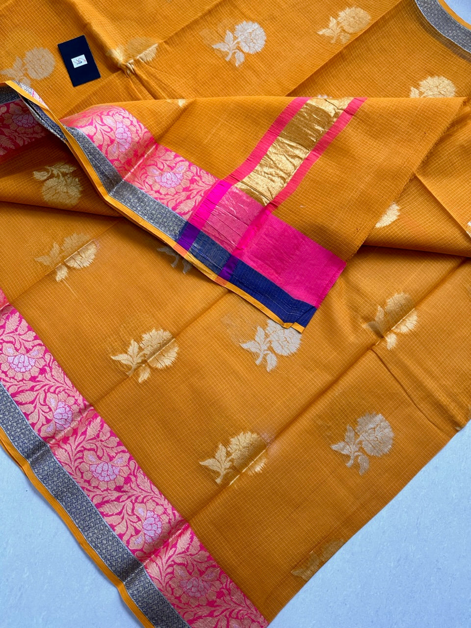 Pure Weaved Kota Cotton Doria Saree