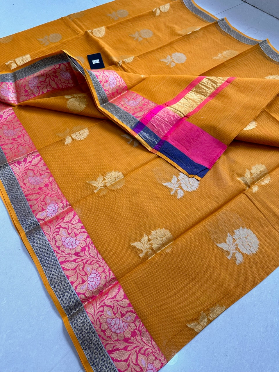 Pure Weaved Kota Cotton Doria Saree