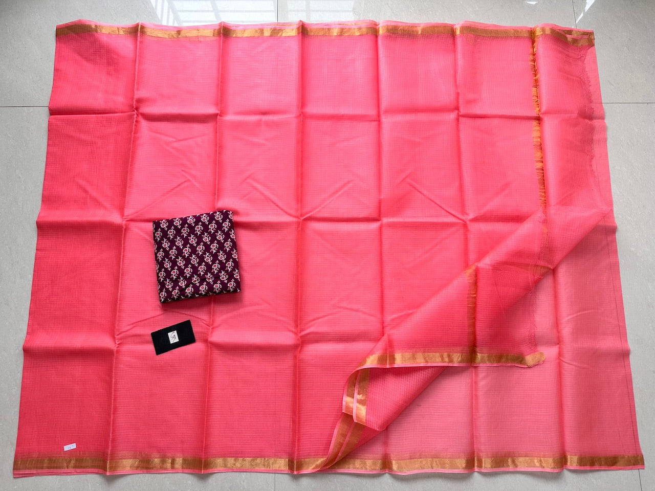 Pure Single Dyed Kota Silk Saree