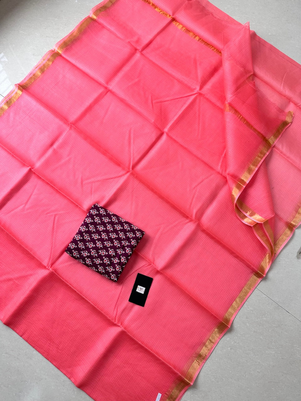 Pure Single Dyed Kota Silk Saree