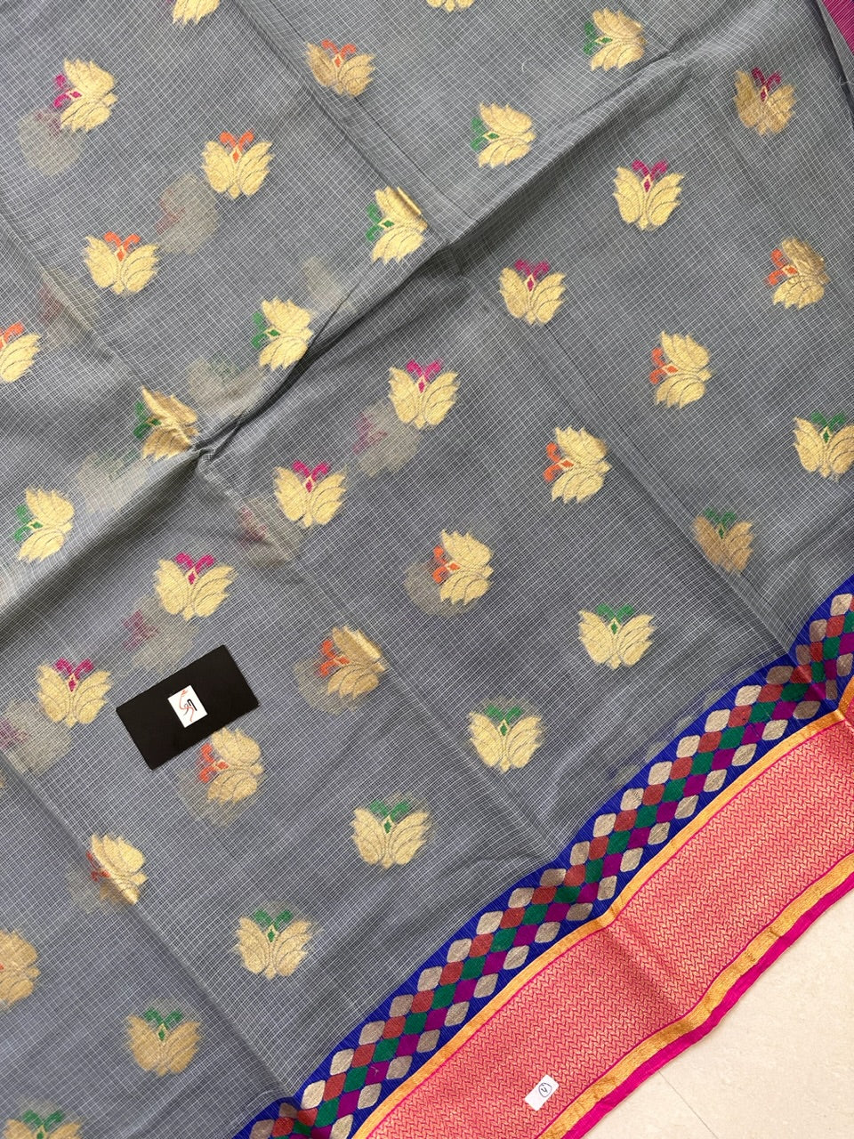 Pure Weaved Kota Cotton Doria Saree