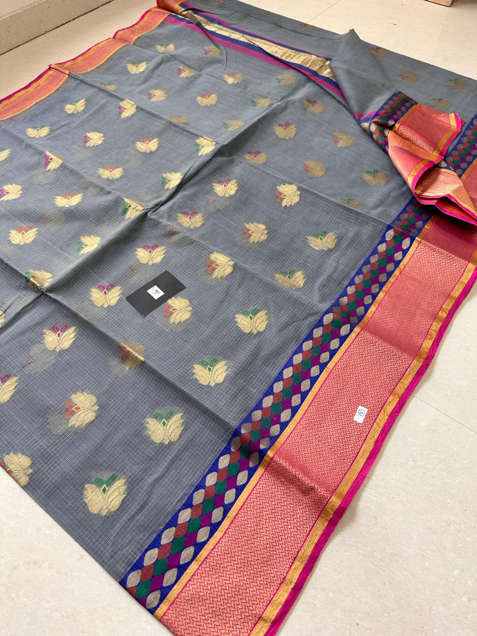 Pure Weaved Kota Cotton Doria Saree