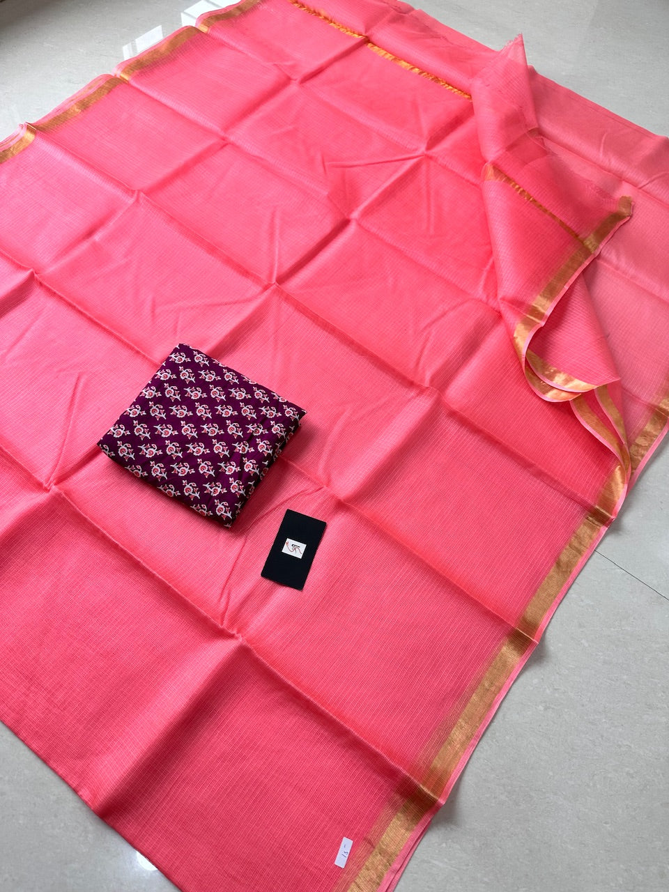 Pure Single Dyed Kota Silk Saree