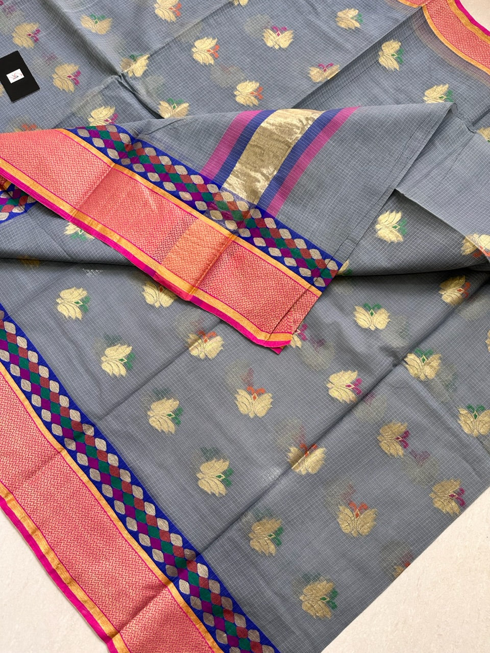 Pure Weaved Kota Cotton Doria Saree