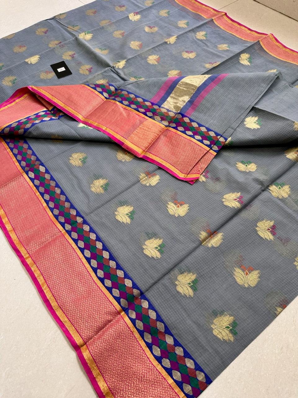 Pure Weaved Kota Cotton Doria Saree