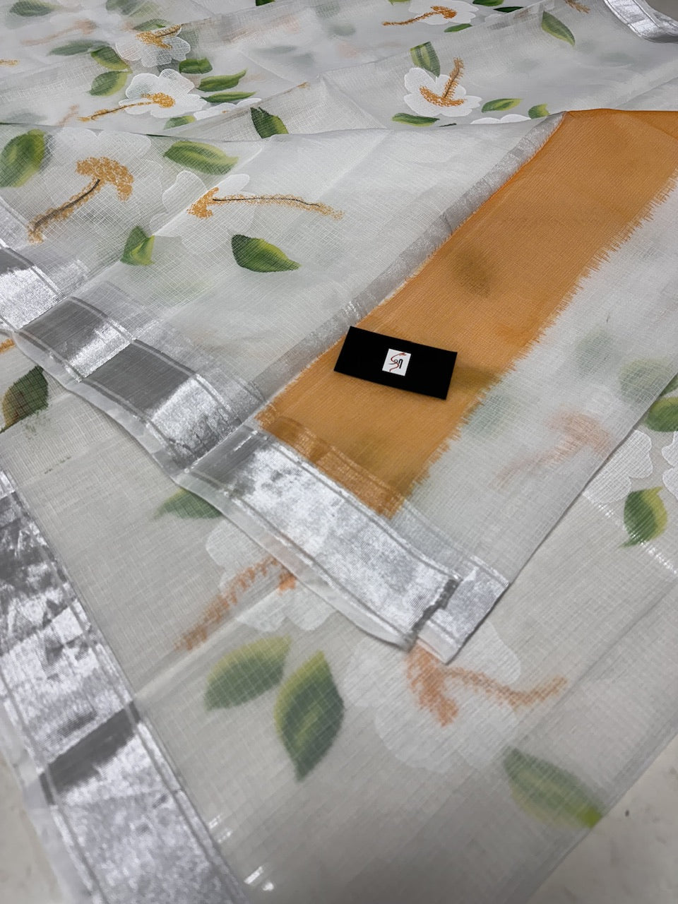 Handpainted Kota Cotton Doria Saree