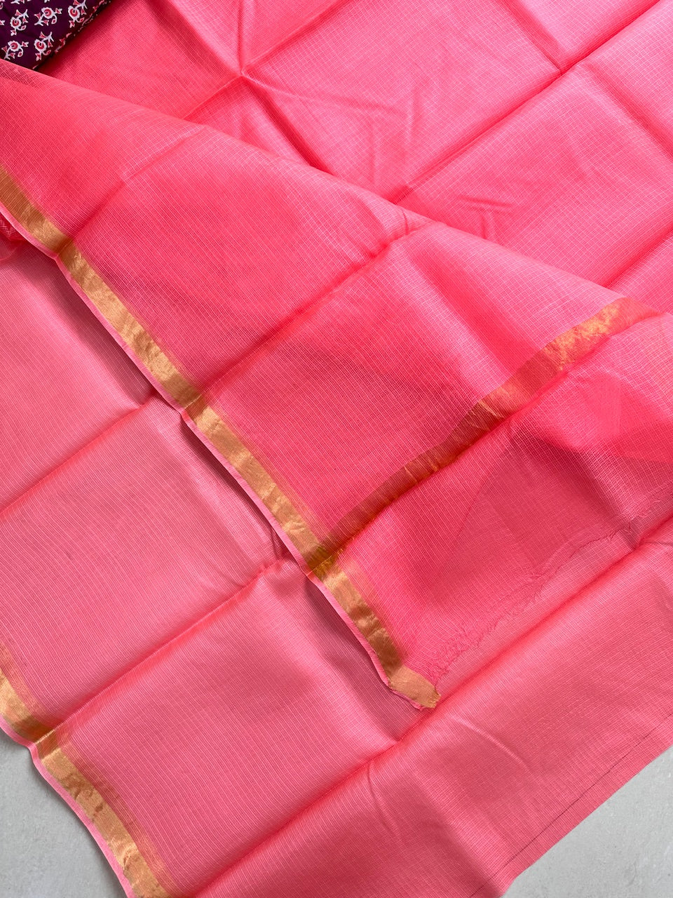 Pure Single Dyed Kota Silk Saree