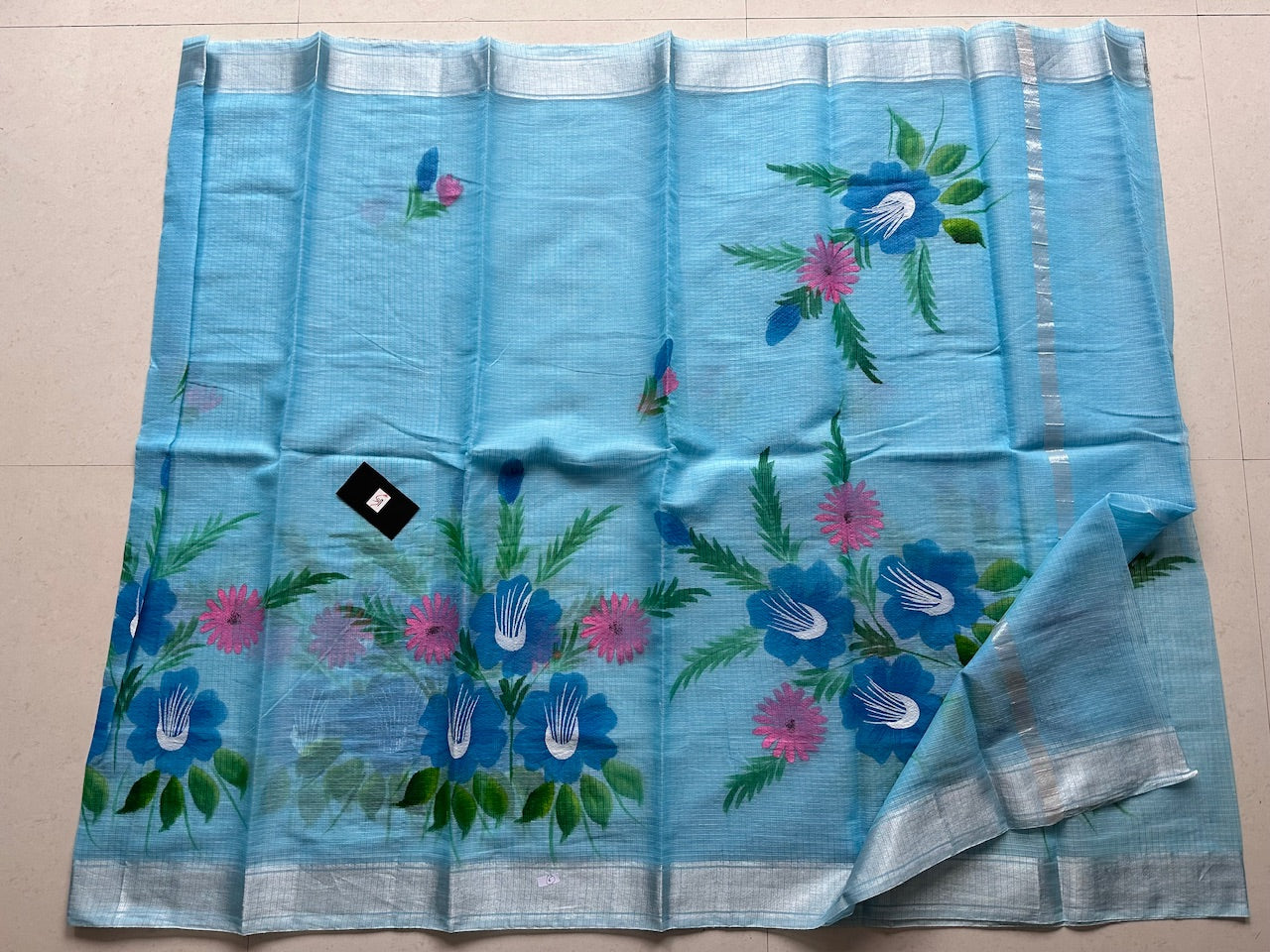 Handpainted Kota Cotton Doria Saree