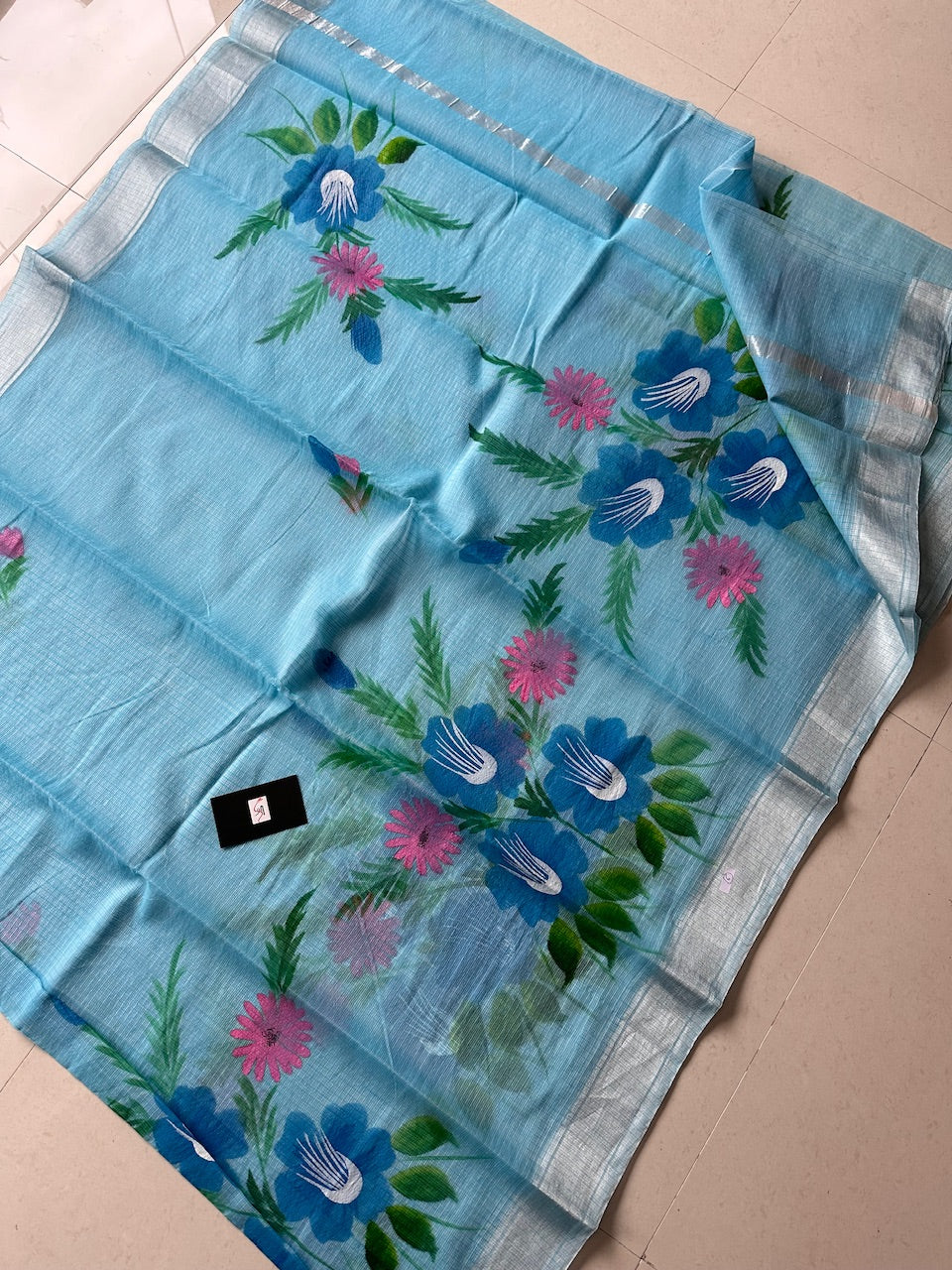 Handpainted Kota Cotton Doria Saree