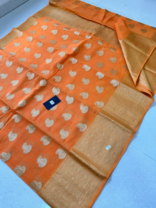 Pure Weaved Kota Cotton Doria Saree