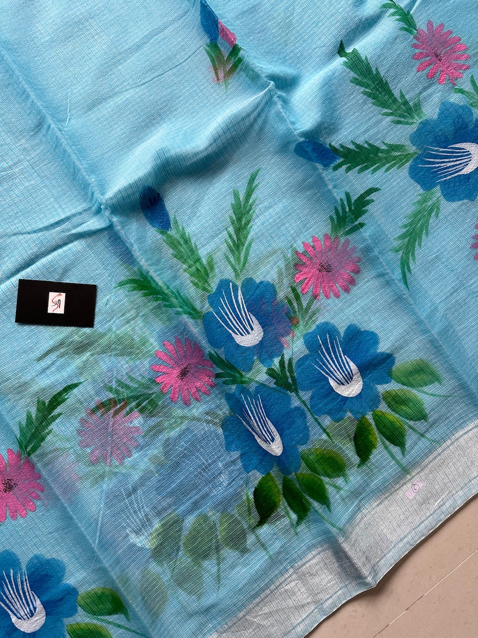 Handpainted Kota Cotton Doria Saree