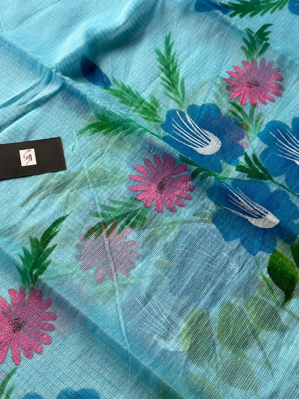 Handpainted Kota Cotton Doria Saree