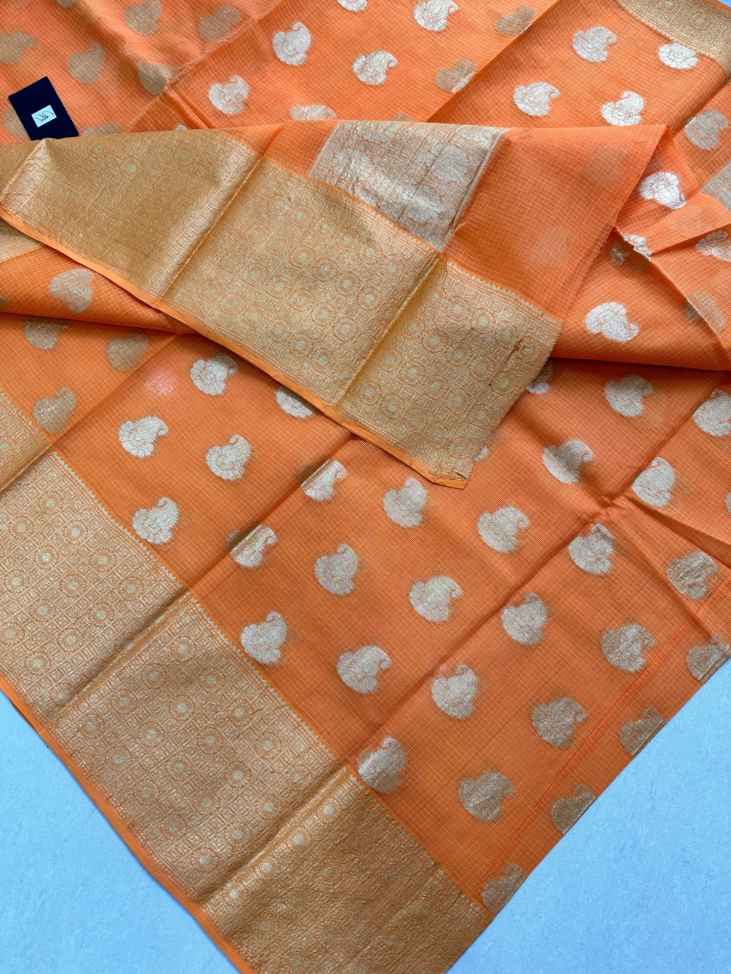 Pure Weaved Kota Cotton Doria Saree