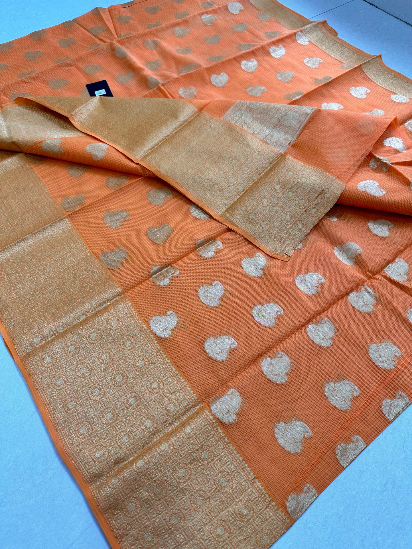 Pure Weaved Kota Cotton Doria Saree