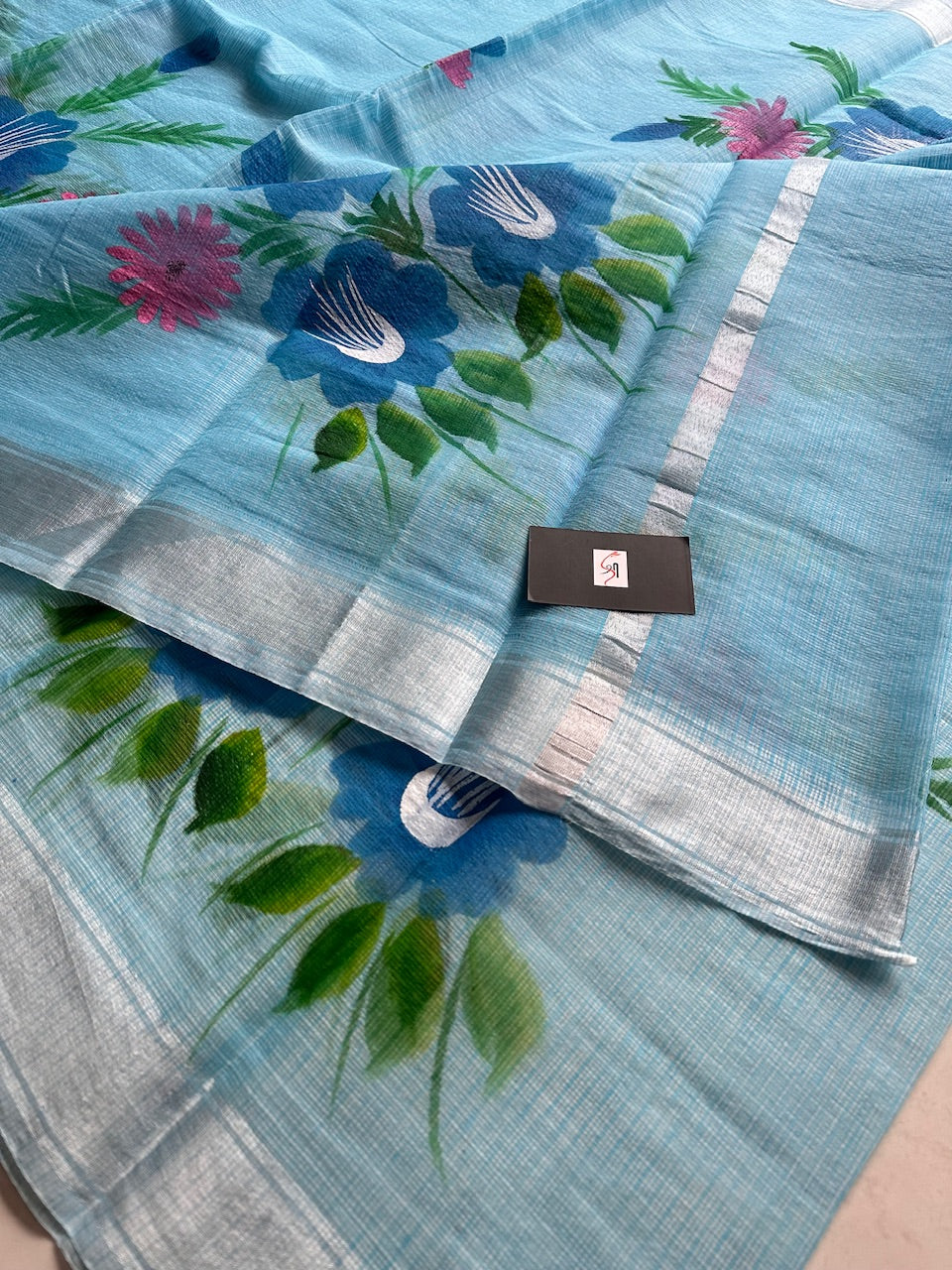 Handpainted Kota Cotton Doria Saree