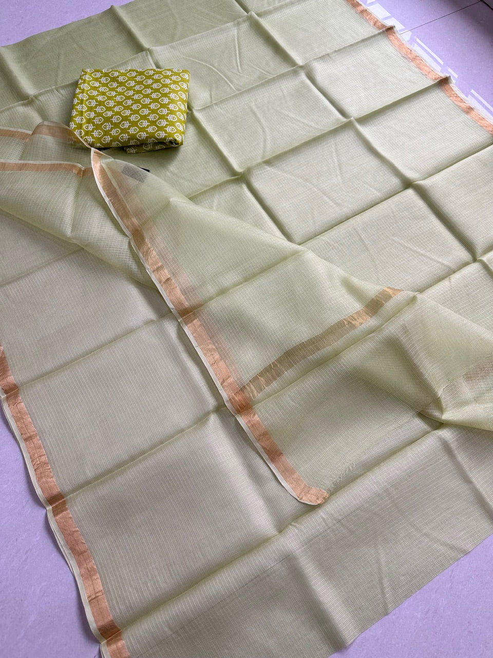 Pure Single Dyed Kota Silk Saree