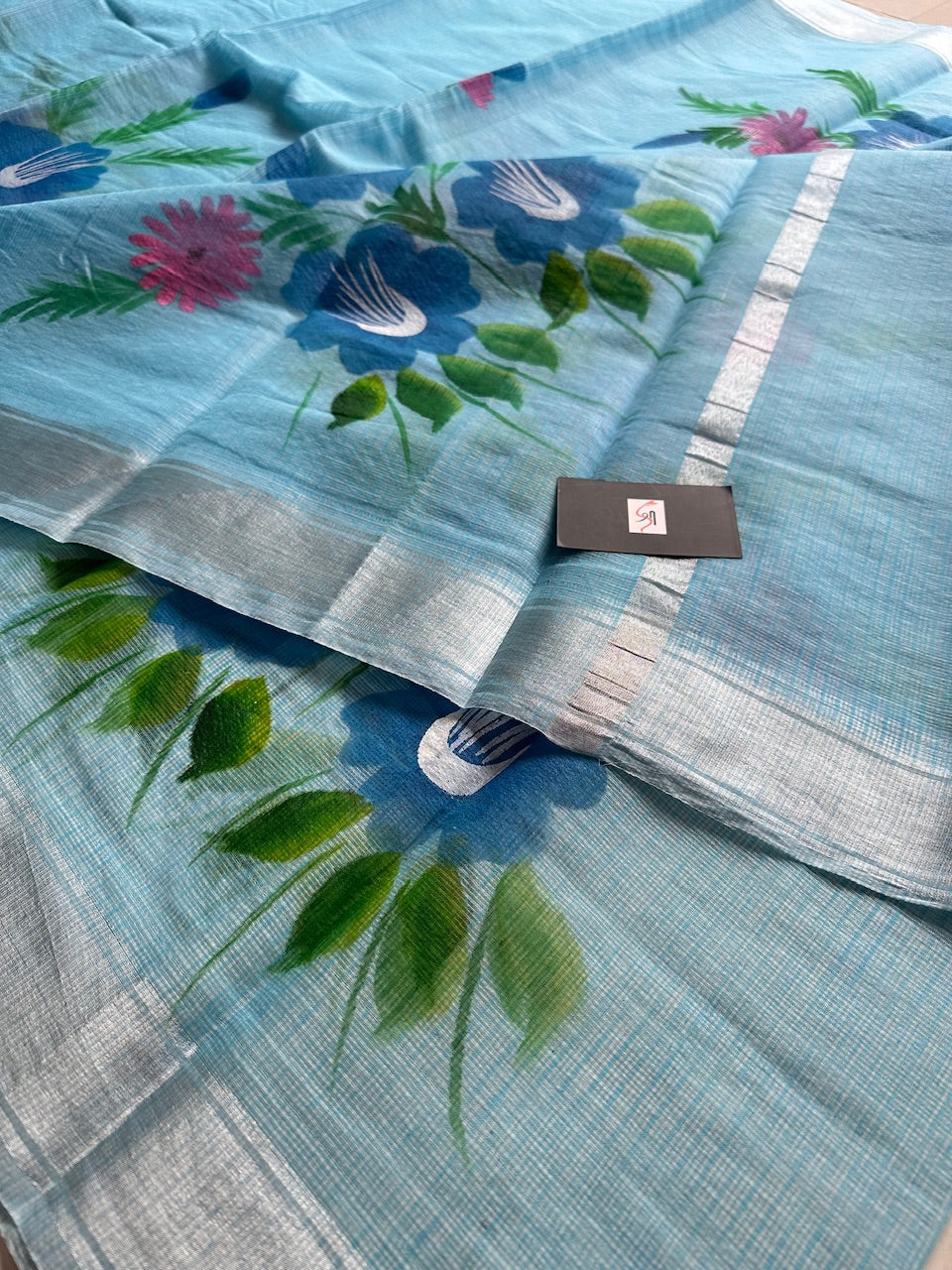 Handpainted Kota Cotton Doria Saree