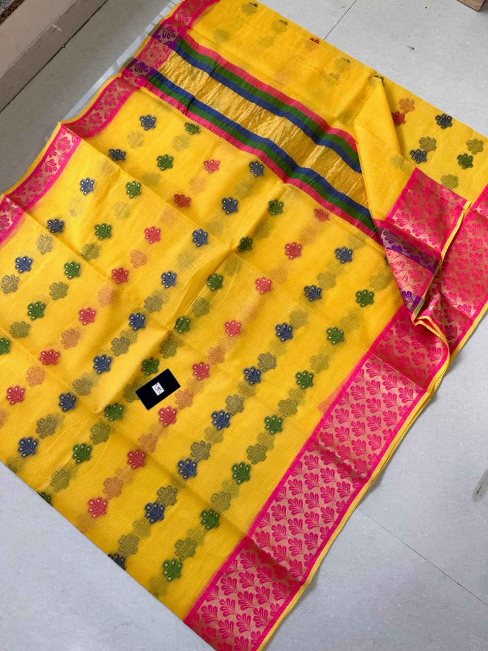 Pure Weaved Kota Cotton Doria Saree