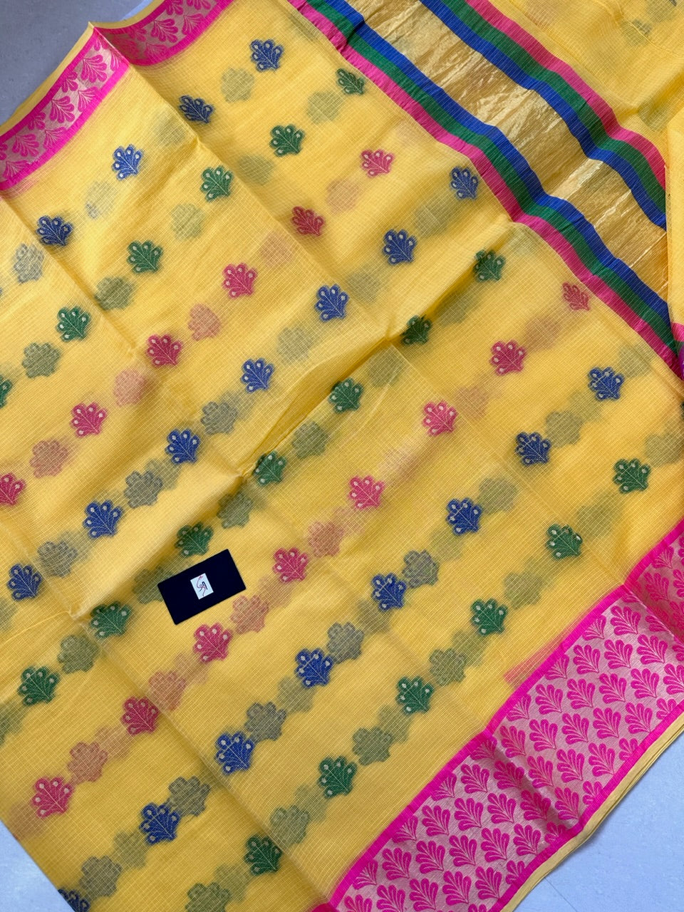 Pure Weaved Kota Cotton Doria Saree