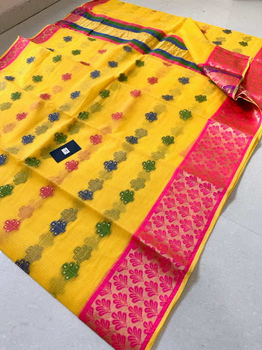 Pure Weaved Kota Cotton Doria Saree