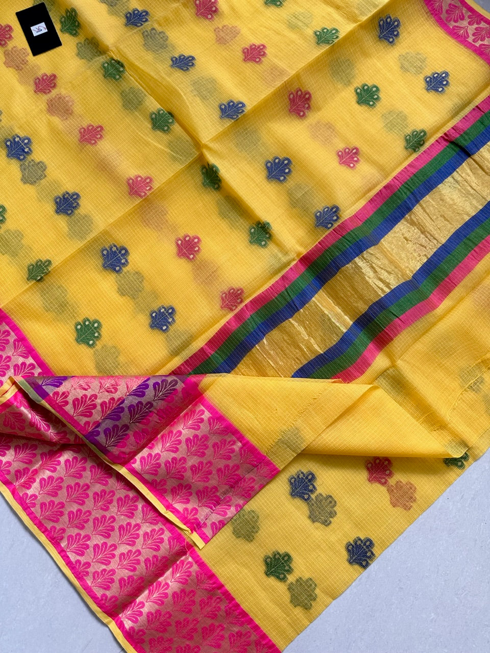 Pure Weaved Kota Cotton Doria Saree