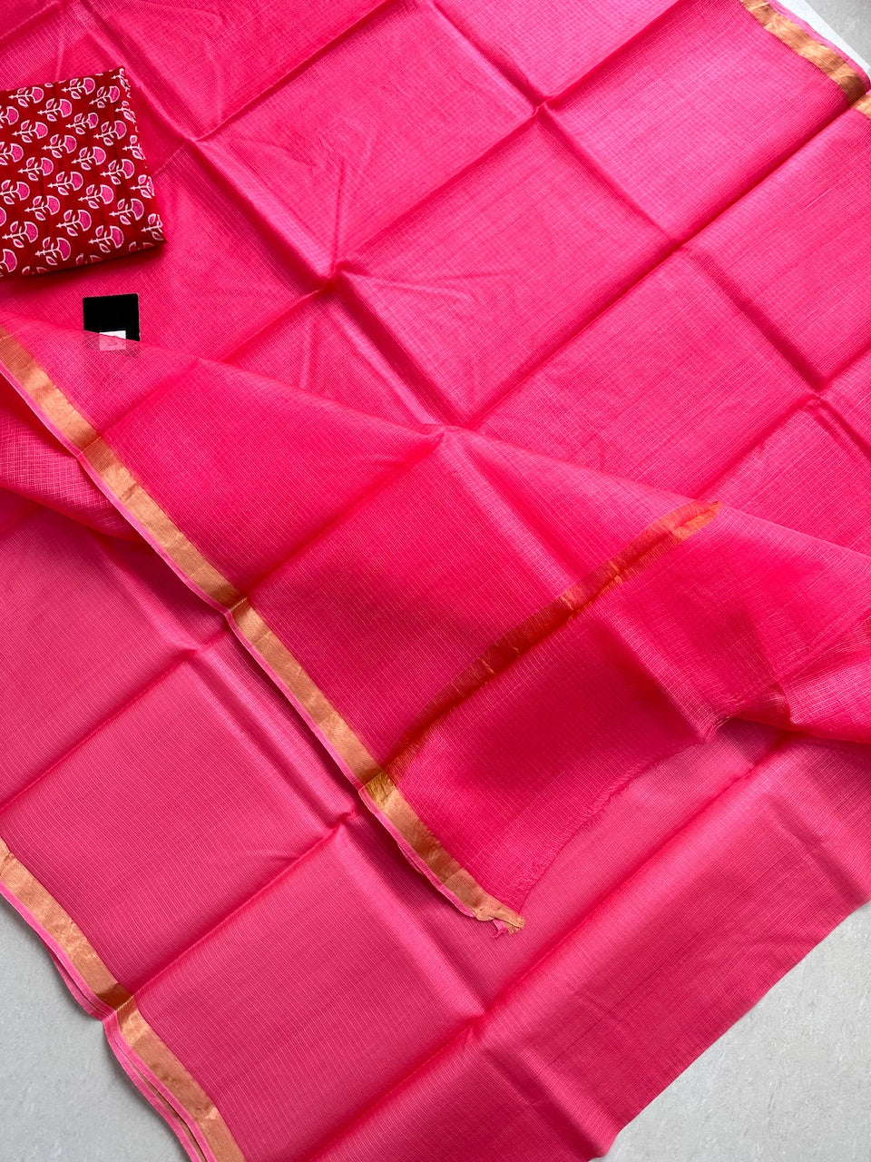 Pure Single Dyed Kota Silk Saree