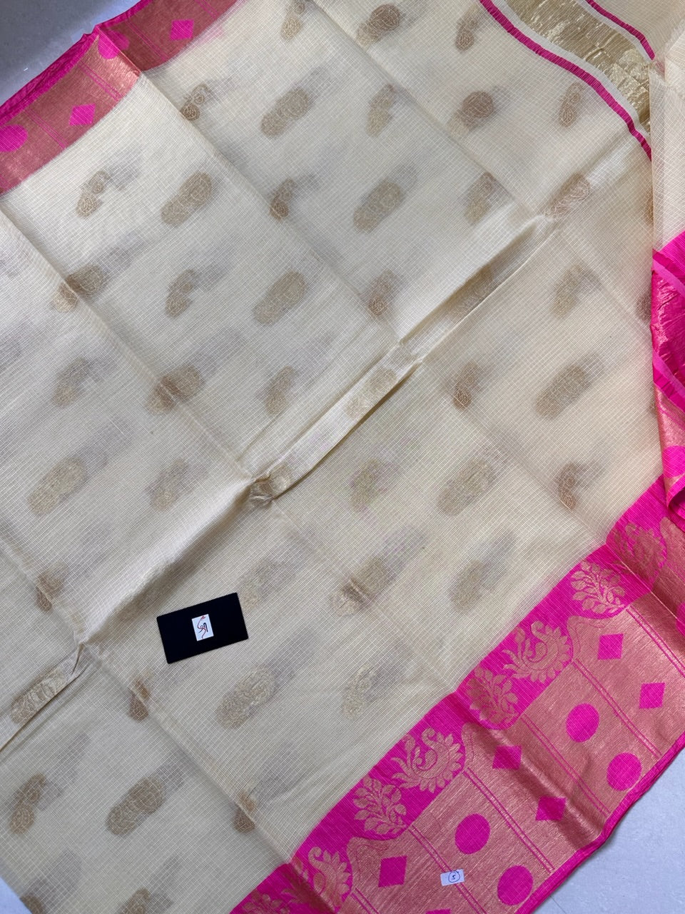 Pure Weaved Kota Cotton Doria Saree