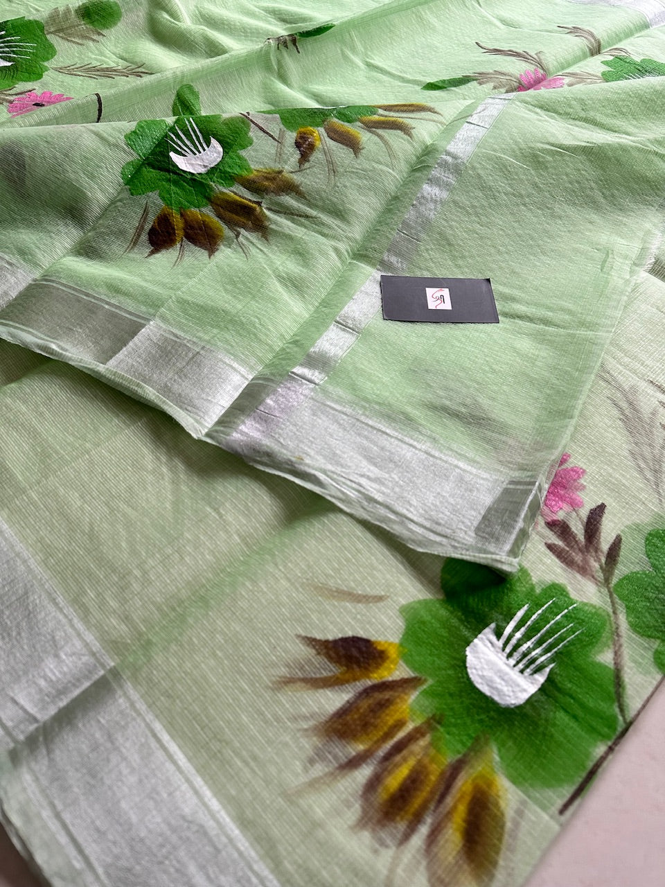 Handpainted Kota Cotton Doria Saree