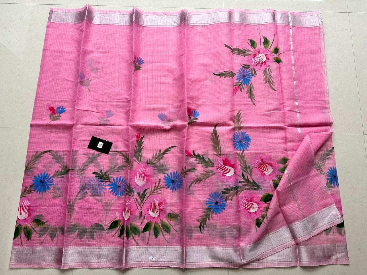 Handpainted Kota Cotton Doria Saree