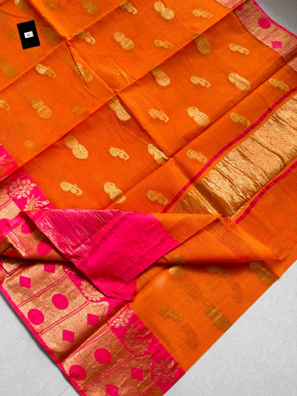 Pure Weaved Kota Cotton Doria Saree