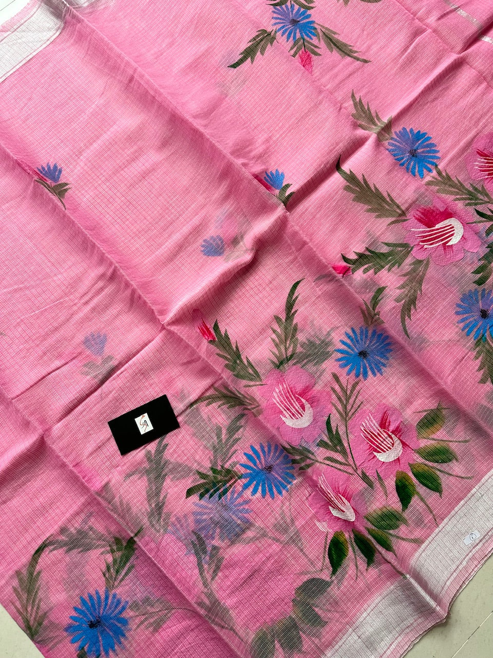 Handpainted Kota Cotton Doria Saree