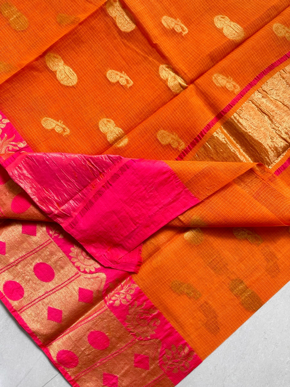 Pure Weaved Kota Cotton Doria Saree